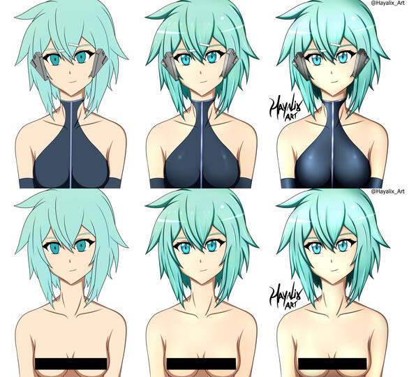 Sinon Bust Colors and NSFW